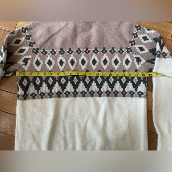 Marled Reunited Clothing Fair Isle Mock Neck Sweater – Size M - Picture 8 of 9